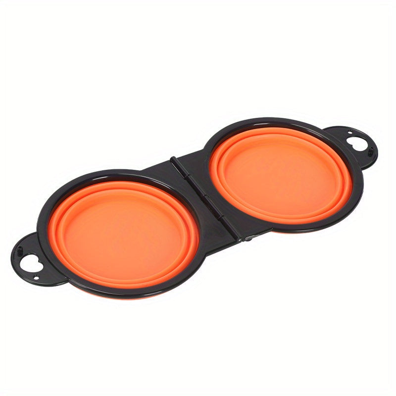 Ciotole Pieghevoli Doppie per Cani – Convenienti e Portatili per Viaggi e Passeggiate