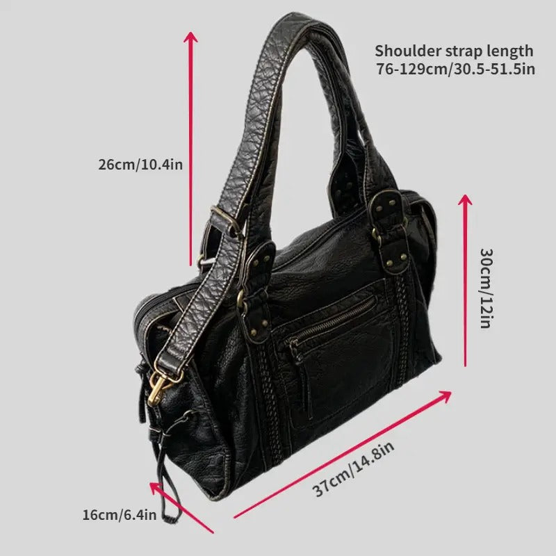 Borsa a Mano in Pelle Vintage Autunnale - Marisol