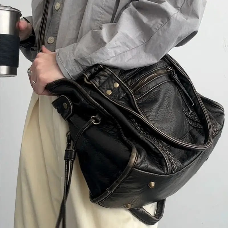 Borsa a Mano in Pelle Vintage Autunnale - Marisol