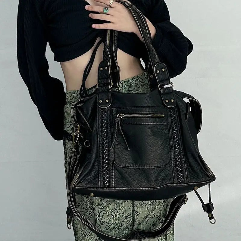 Borsa a Mano in Pelle Vintage Autunnale - Marisol