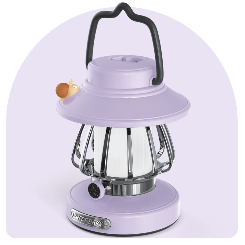 Lampada da Campeggio Portatile SnailGlow – Luce Notturna Ricaricabile USB