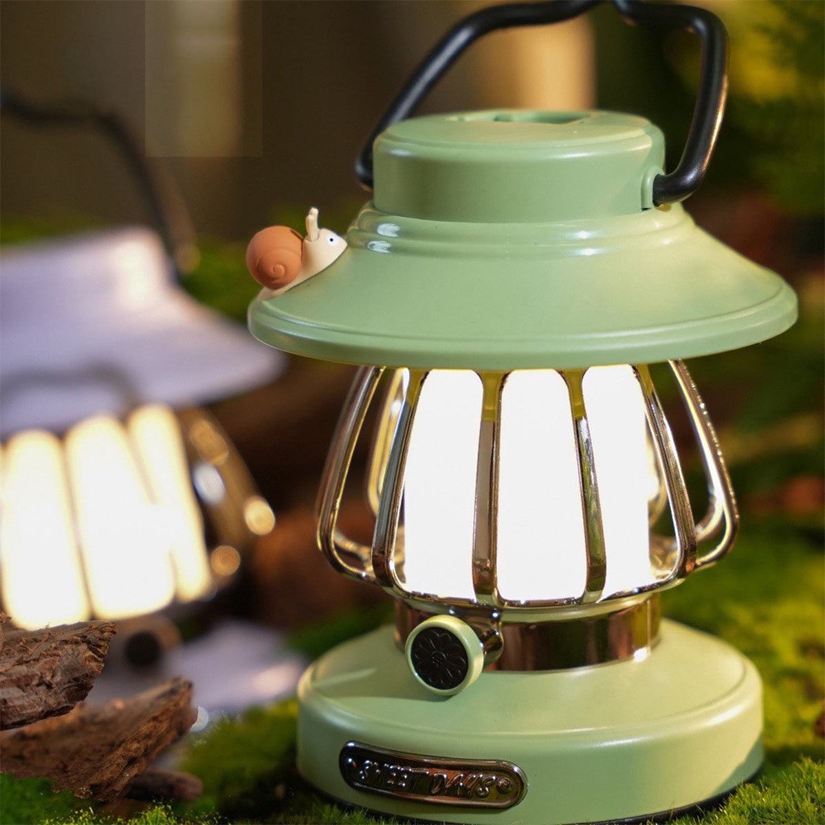Lampada da Campeggio Portatile SnailGlow – Luce Notturna Ricaricabile USB