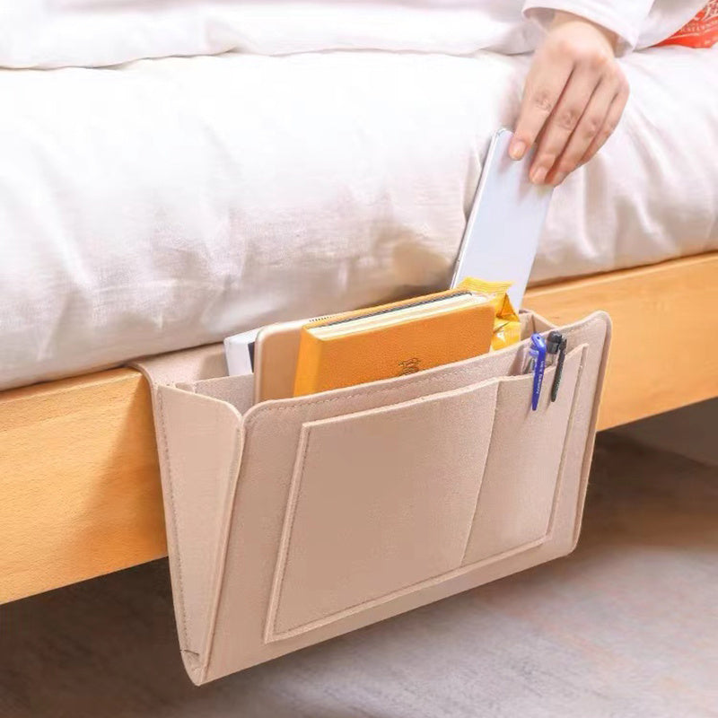 Borsa di Stoccaggio in Feltro Intelligente – Organizzata e Accessibile Accanto al Letto o al Divano