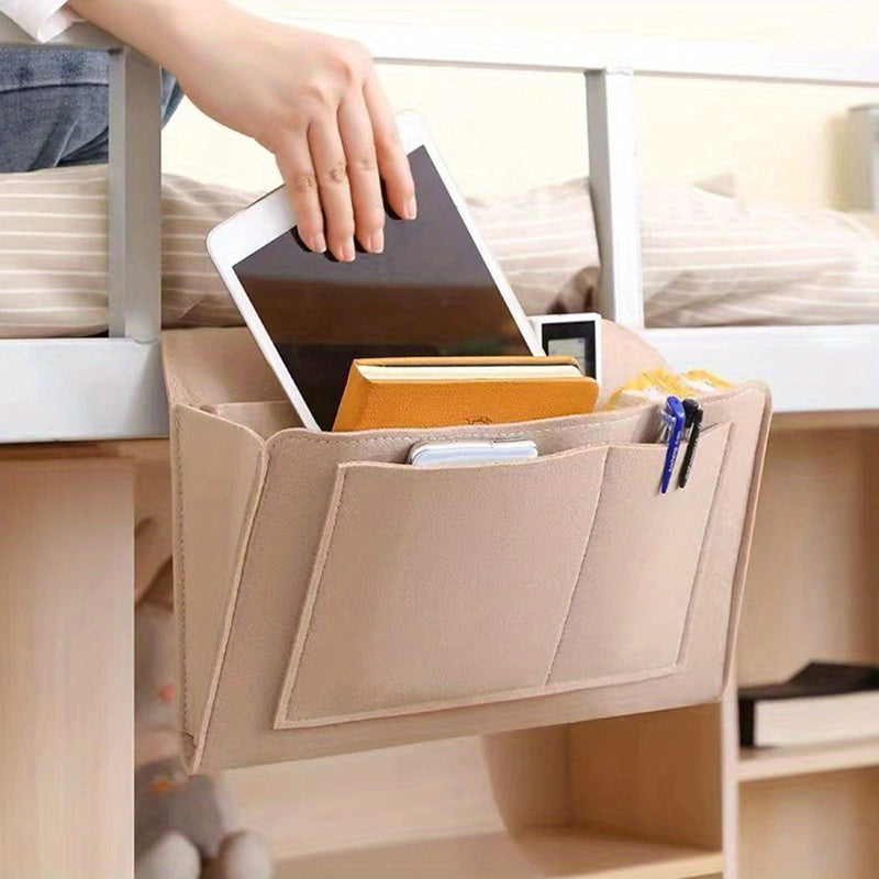 Borsa di Stoccaggio in Feltro Intelligente – Organizzata e Accessibile Accanto al Letto o al Divano