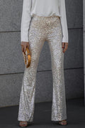Brunhilde | Pantalon palazzo brillant à taille haute