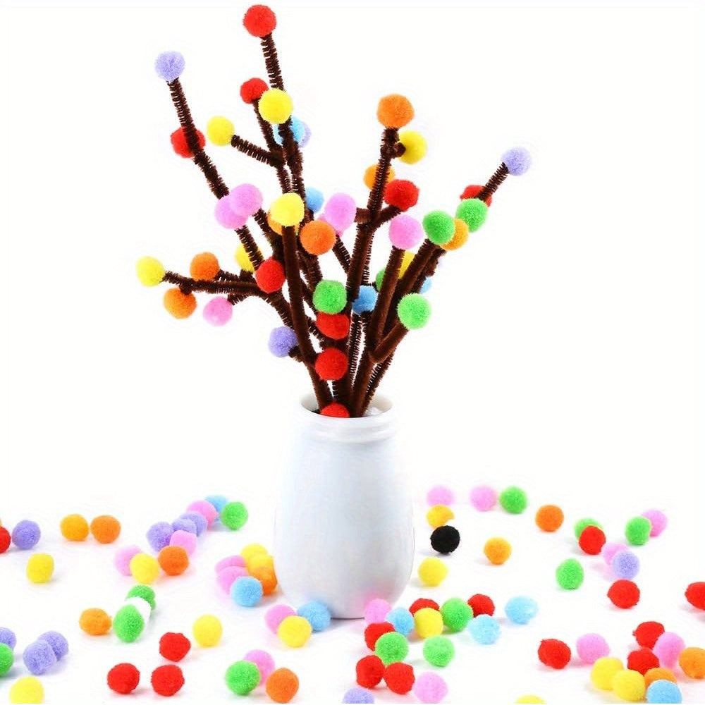Set di Pom Poms Fai da Te – 2000 Pezzi per Progetti Creativi