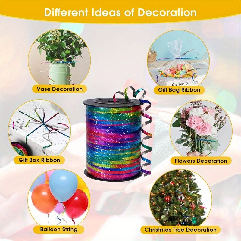 Set di Nastro Curling Olografico – Perfetto per Decorazioni di Feste e Incarti Regalo