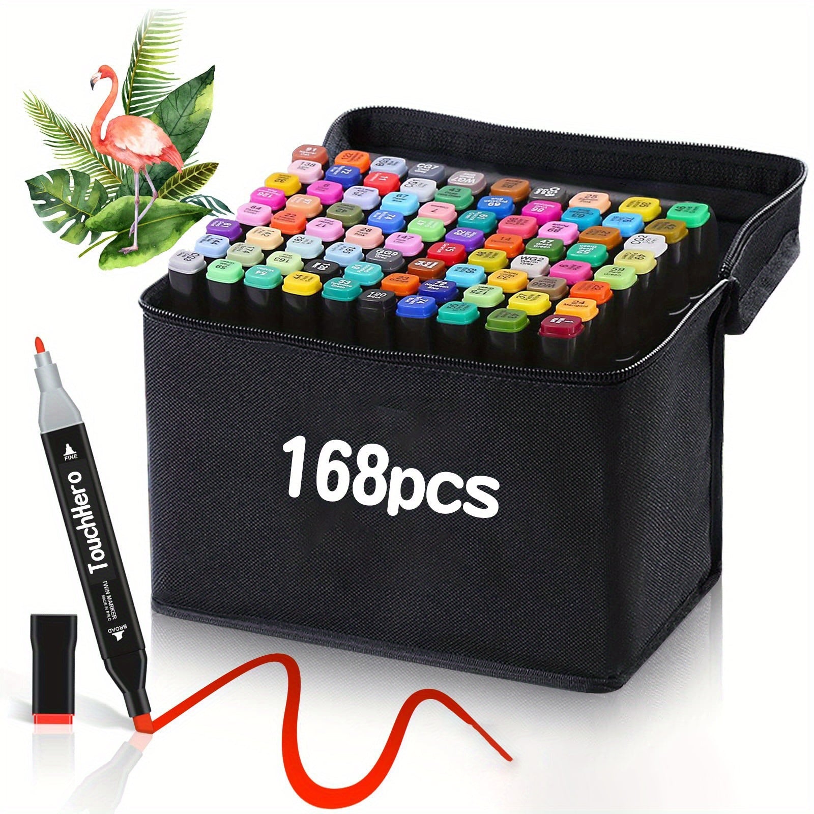 Set di Pennarelli a Base di Alcol TouchHero 168 Colori – Professionale e Versatile