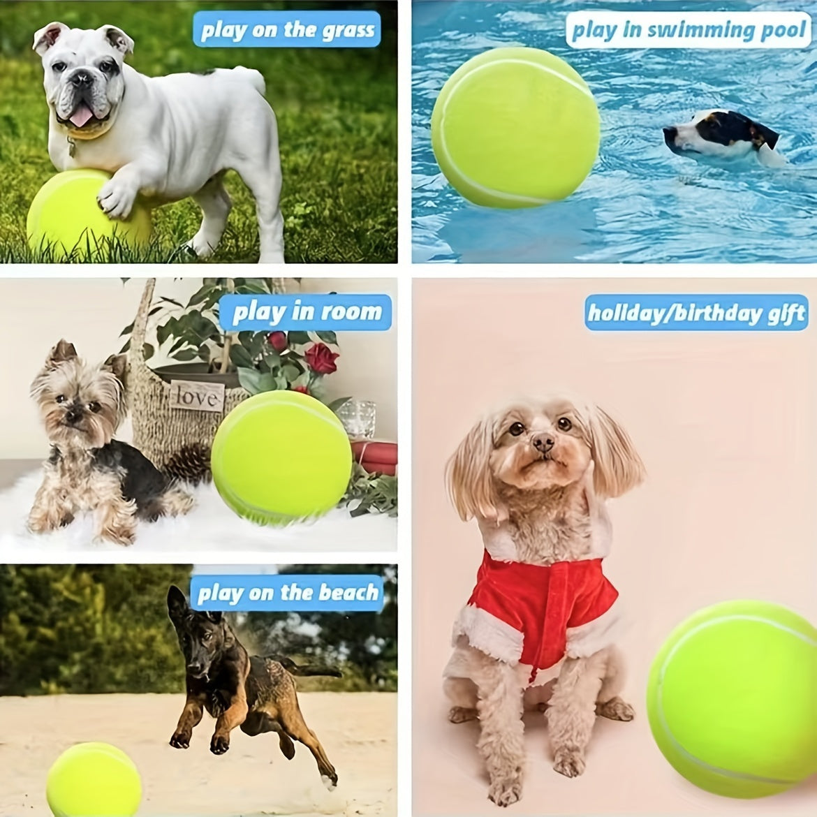 Palla da Tennis Extra Durevole per Cani Grandi – Ideale per Gioco e Attività all'Aperto