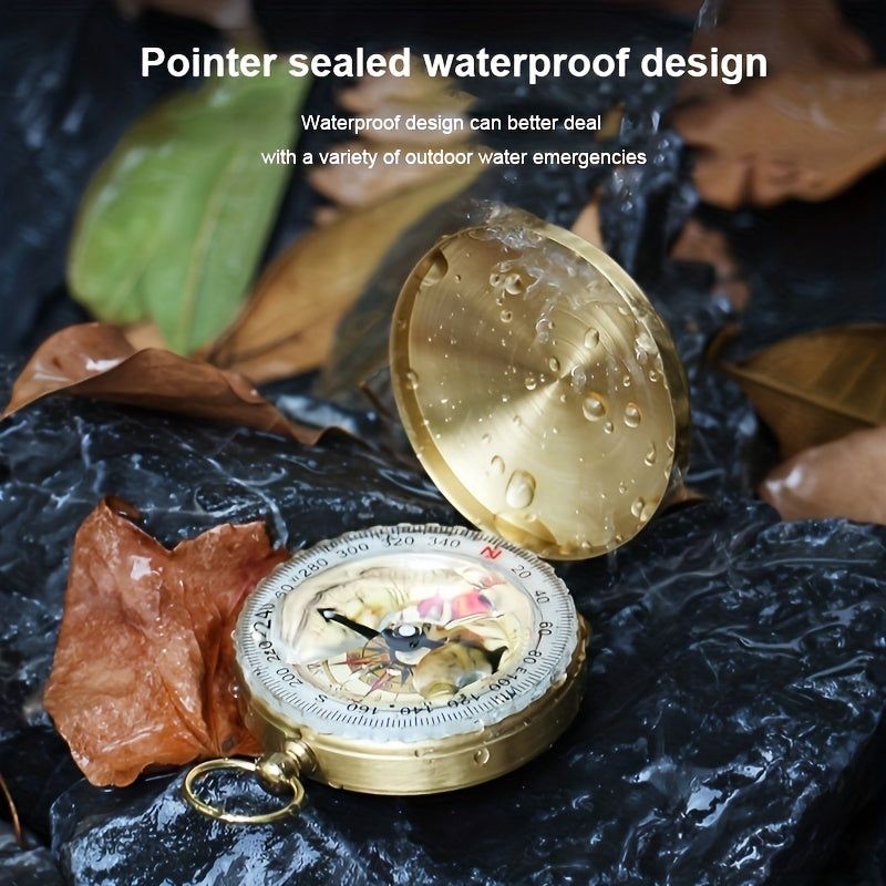 Bussola di Sopravvivenza in Rame – Impermeabile e Luminescente per Avventure Notturne