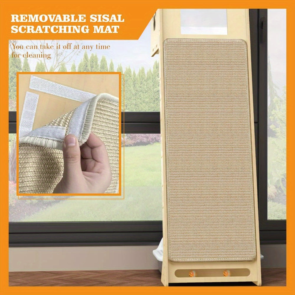 NatureClimb Casa per Gatti in Legno – Mobili Compatti e Giocosi