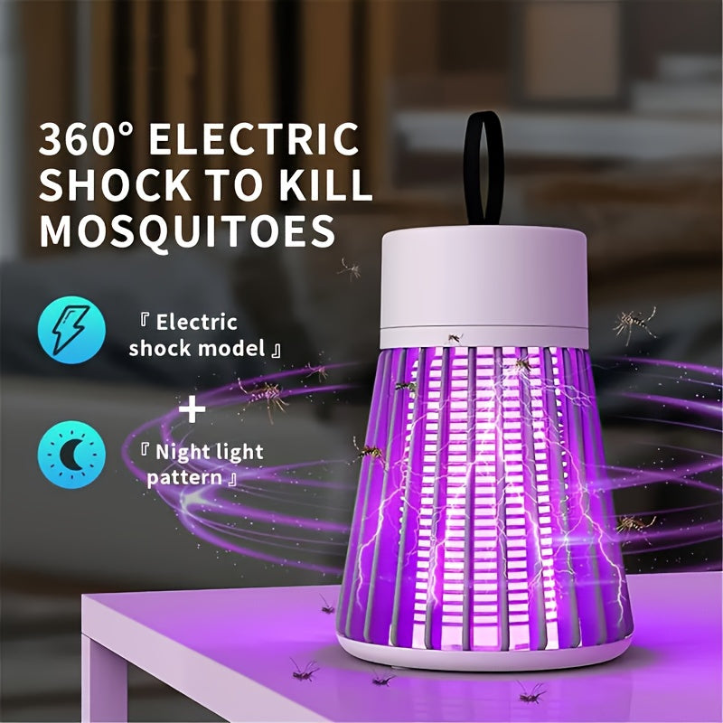 Lampada Mosquito Ricaricabile – Insetticida Elettrico a Scossa UV 360°