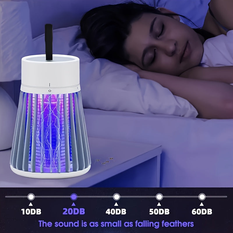 Lampada Mosquito Ricaricabile – Insetticida Elettrico a Scossa UV 360°