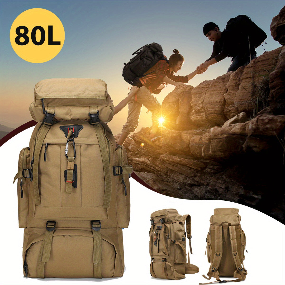 Zaino da Trekking Explorer 80L – Robusto e Versatile