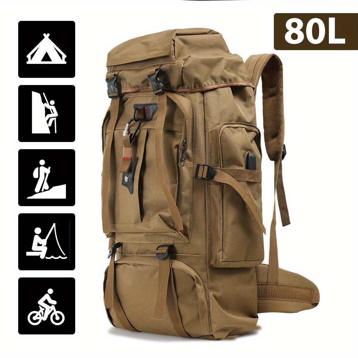 Zaino da Trekking Explorer 80L – Robusto e Versatile