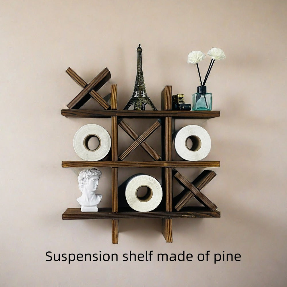 Porta Carta Igienica in Legno Rustico – Ispirato all'Artigianato in Legno