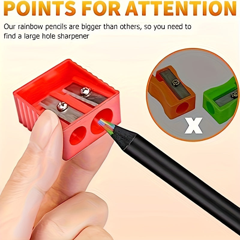 Set di 12 matite colorate arcobaleno – Matite a gradiente con grafite da 2mm per arte e scrittura