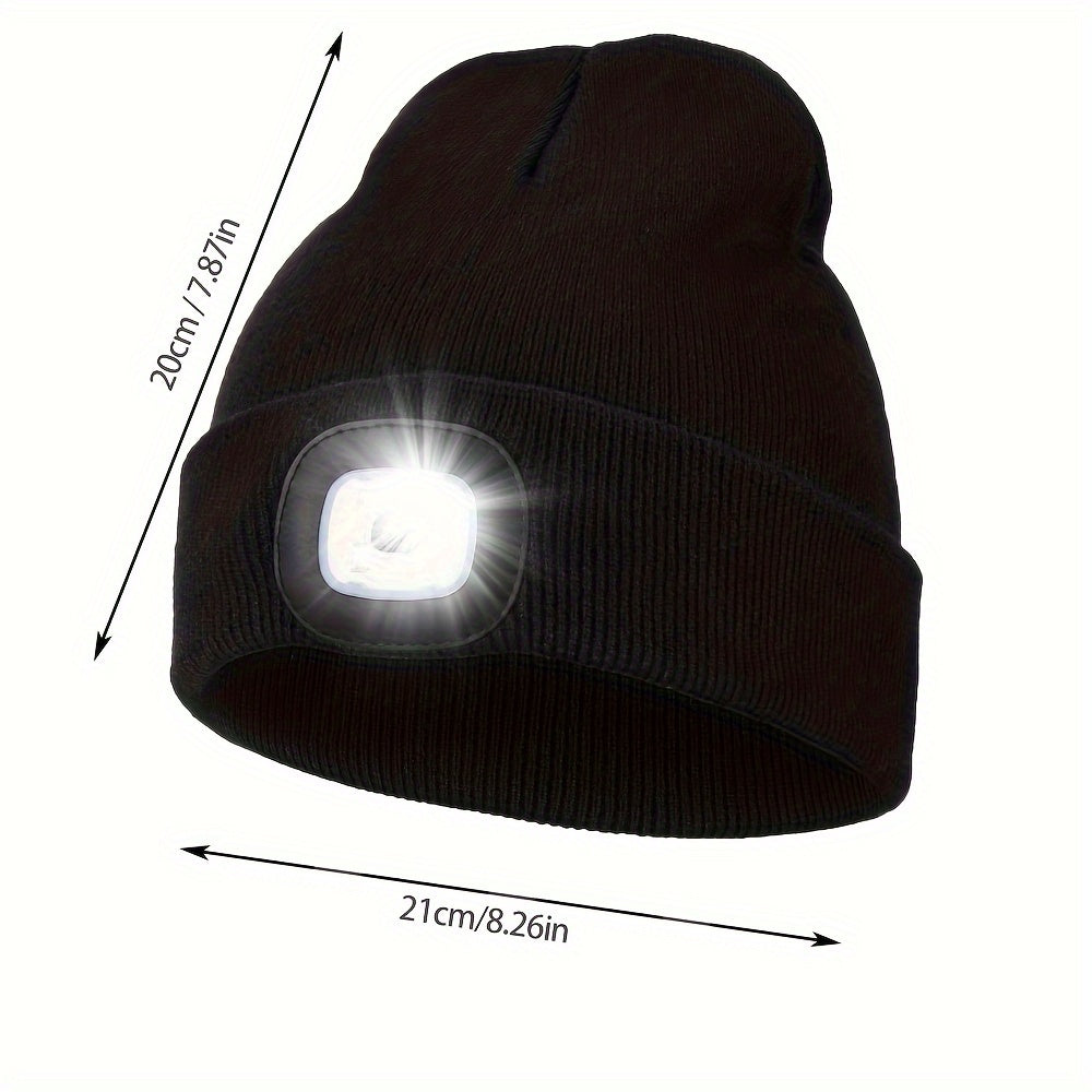 Berretto Unisex con Luce LED – Illuminazione Comoda per Passeggiate Serali