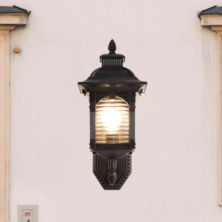 Lampada da Parete Esterno - Design in Vetro Antico