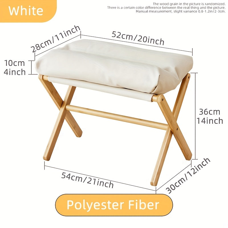 Poggiapiedi Pieghevole in Bambù Leggero – Confortevole e Pratico per Casa e Ufficio