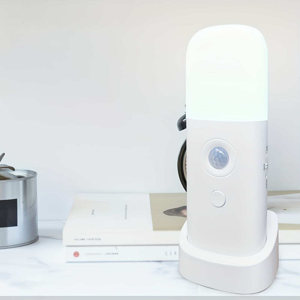 Lampada Notturna LED con Sensore di Movimento – Ricaricabile USB e Luminosità Regolabile per Camere da Letto e Corridoi