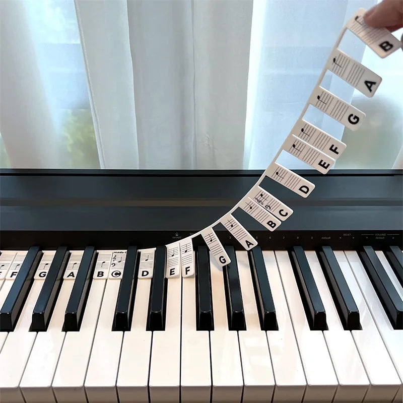 Etichette per Note Rimovibili in Silicone per Pianoforti e Tastiere a 88 Tasti