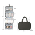 Travelique Travel Cosmetic Organizer | Compact and Waterproof | With 4 Compartments and 360° Hook | For Women and Men