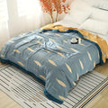 Reversible Cotton Gauze Blanket Golden Fish