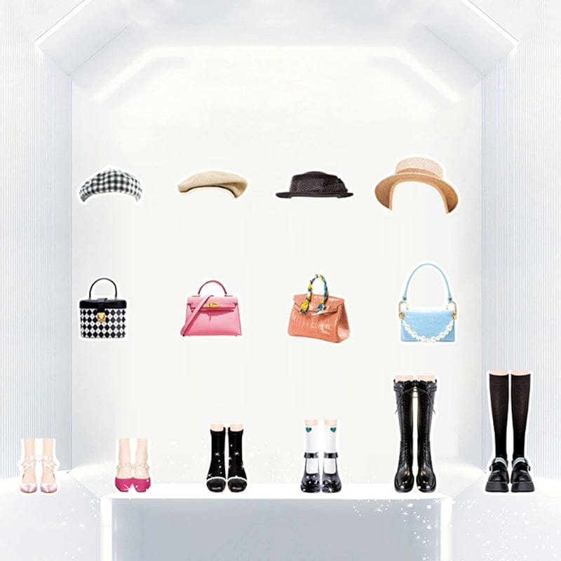 Set di Bambole Magnetiche da Vestire per Bambini con Abiti e Scatola di Stoccaggio