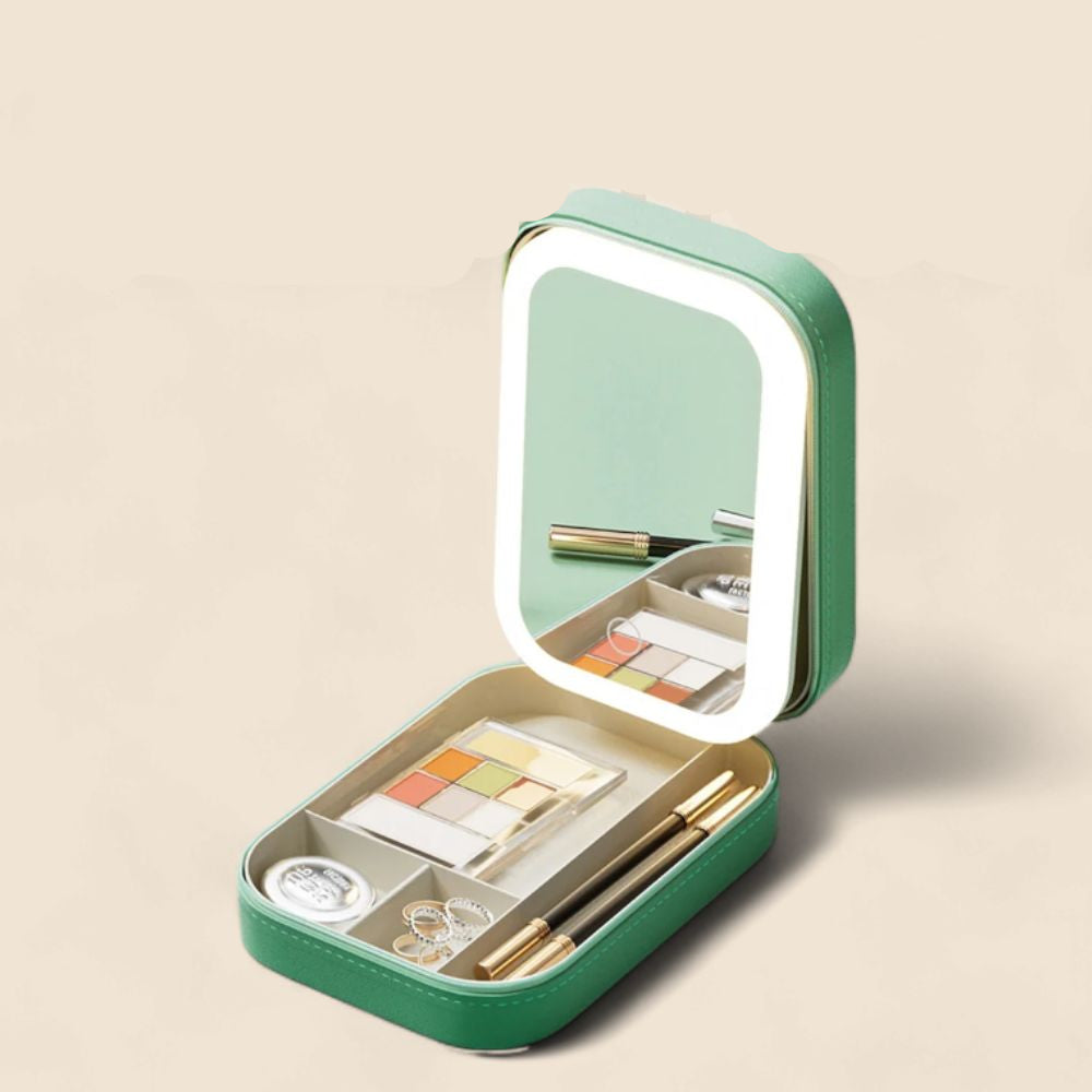 Organizzatore di Trucco Illuminato Compatto per On-the-Go - Liora