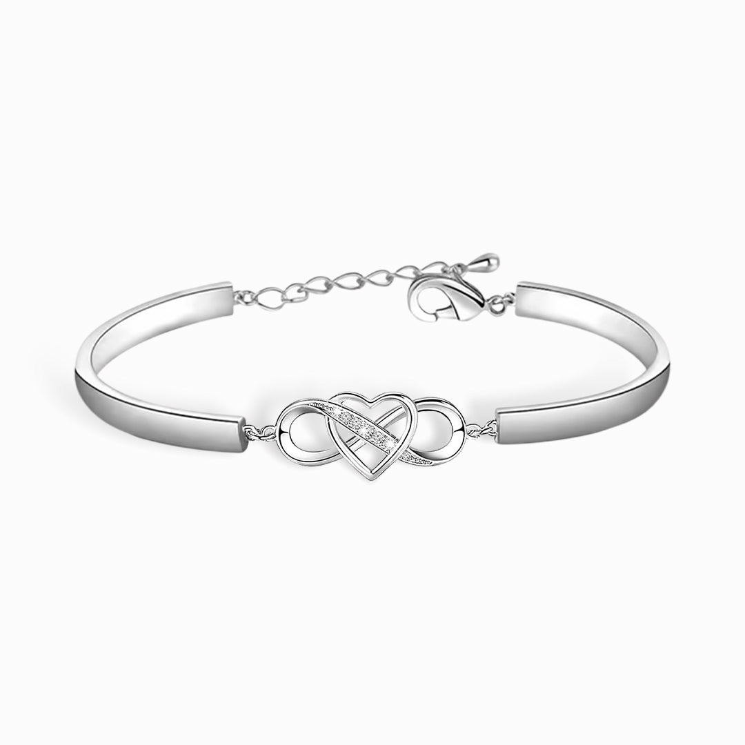 Bracciale InfinityLuxe per Figlia | Ricordo in acciaio inossidabile di alta qualità con vestibilità regolabile e design senza tempo
