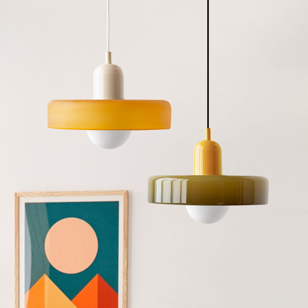 Lampada a Sospensione Colorata in Stile Bauhaus - StiloGlas
