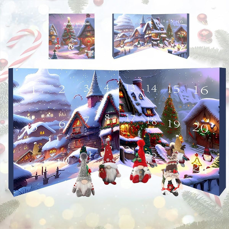 Calendario dell'Avvento FestiviChic Gnome | Calendario dell'Avvento Premium per Decorazioni Festive
