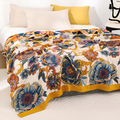 Soft and Reversible Floral Blanket