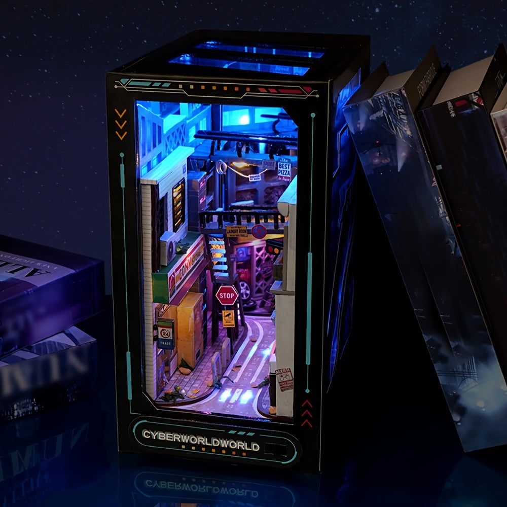 Kit Cabinato Fai-da-Te Cyberpunk – Modello 3D per Decorazione della Casa con Illuminazione