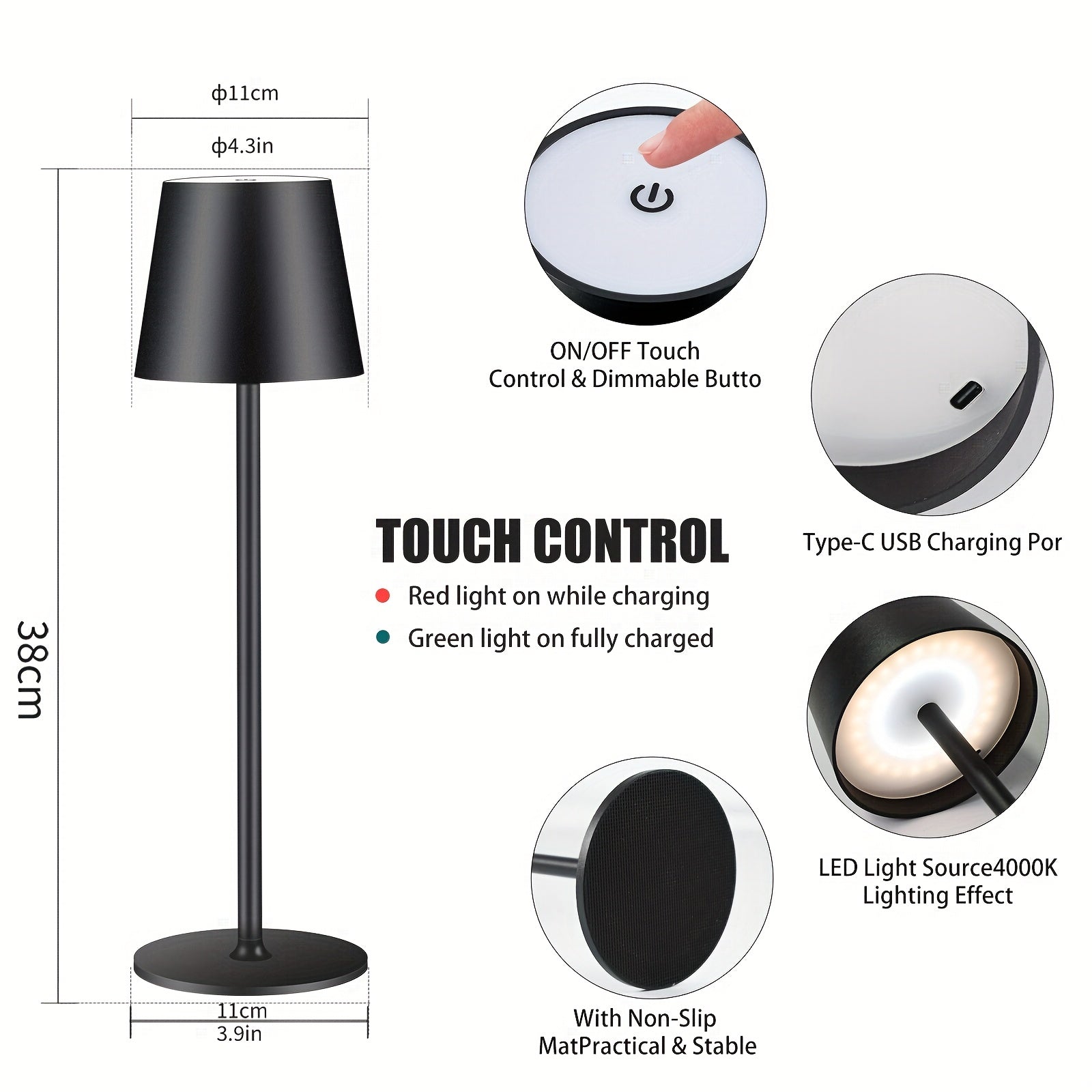 Lampada da Tavolo Wireless Elegante – Moderna e Pratica