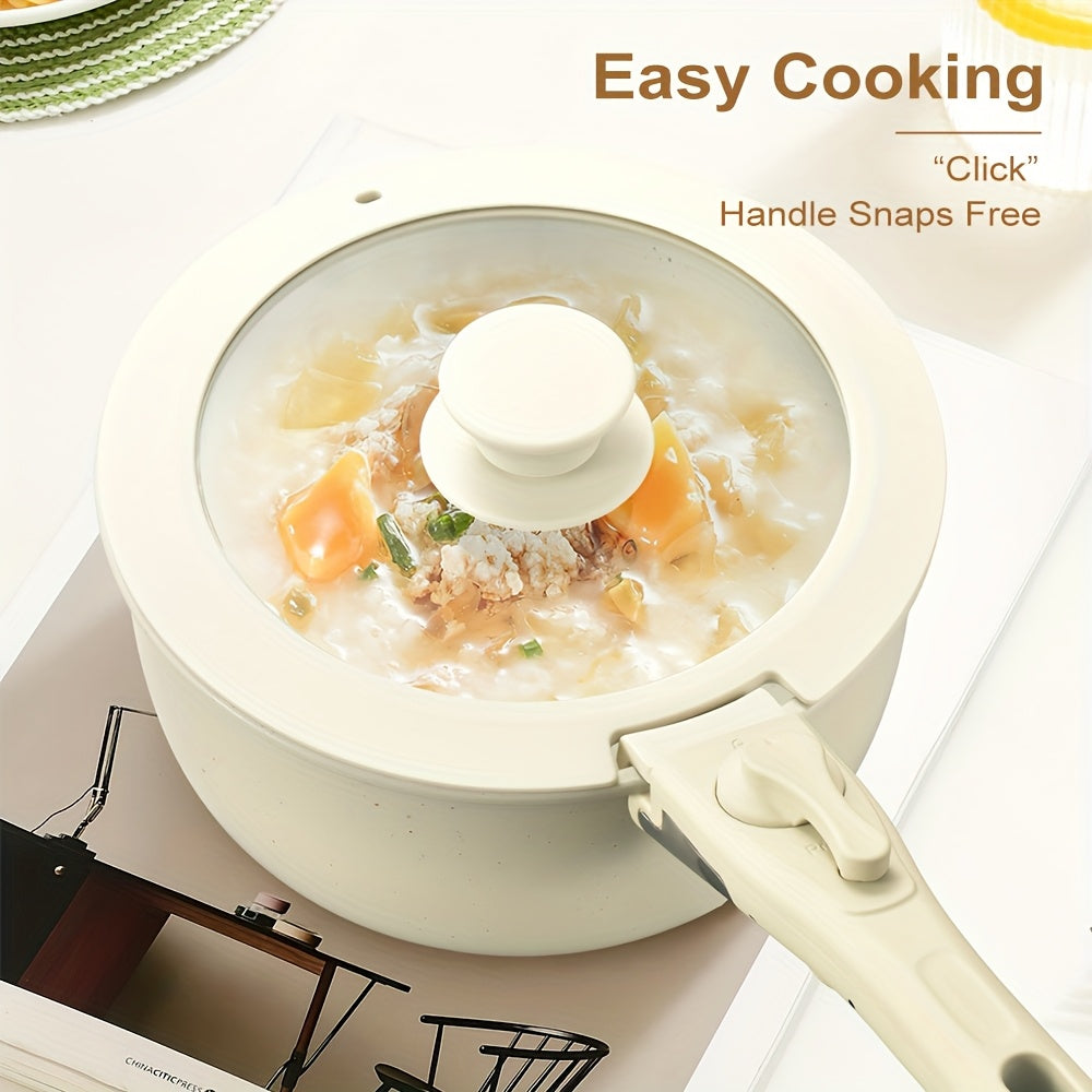 Set di pentole in ceramica da 17 pezzi – Inclusi manici removibili e padella profonda