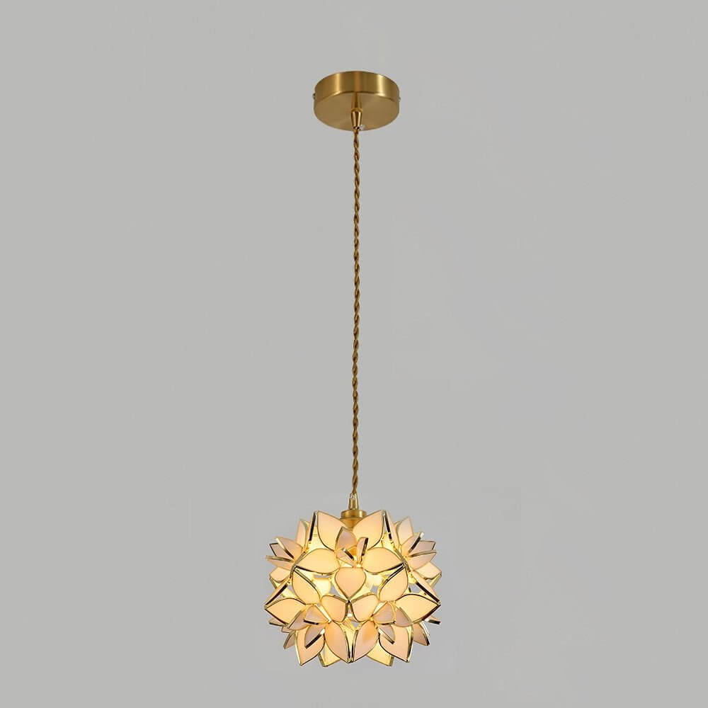 Lampada a Sospensione Elegante con Design a Conchiglia