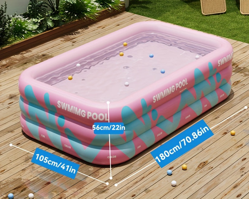 Piscina Gonfiabile Gioiosa per il Giardino – PVC Durevole, Perfetta per Feste Estive e Divertimento Familiare