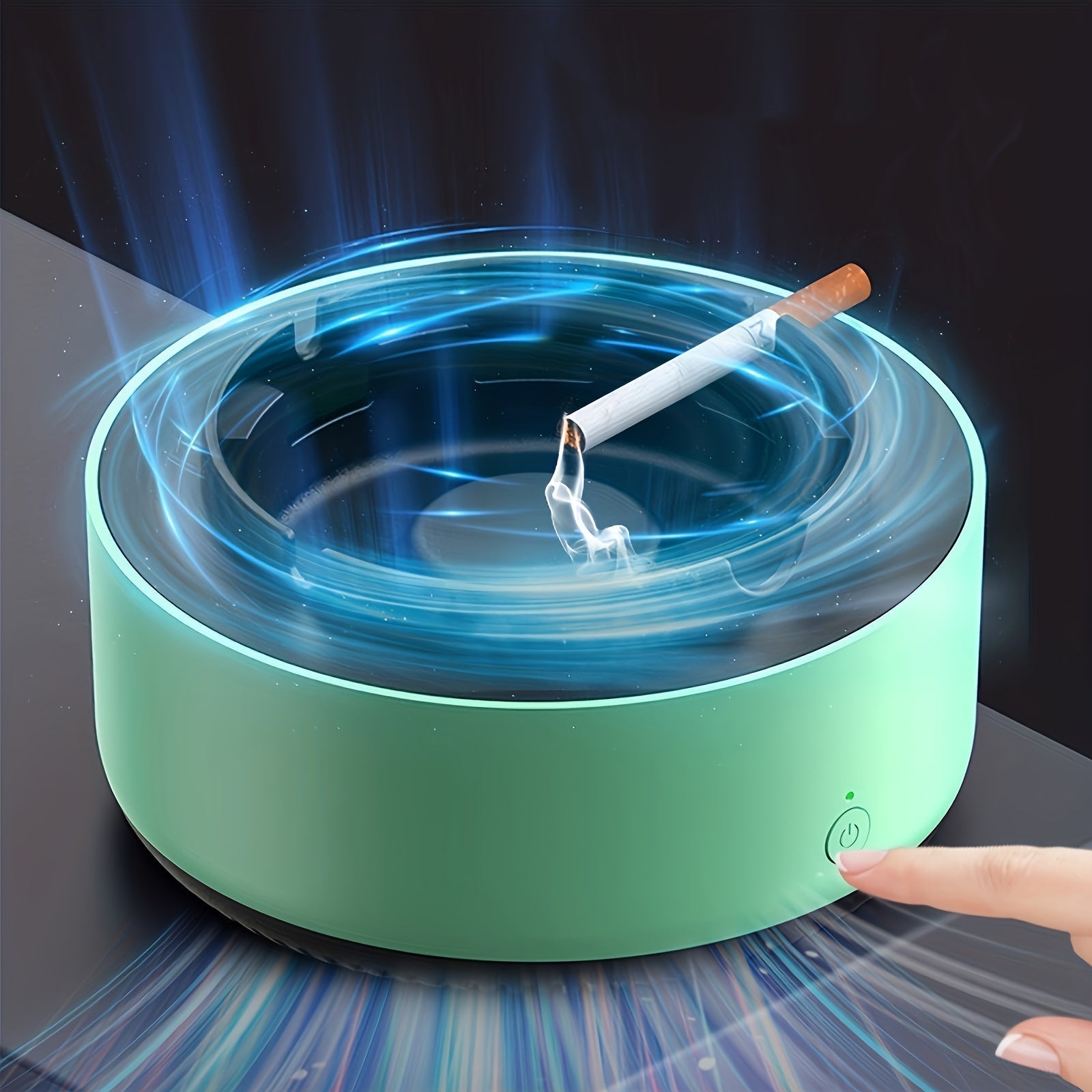 Cenere Intelligente con Purificatore d'Aria – Rimozione Efficace del Fumo e degli Odori con un Design Elegante