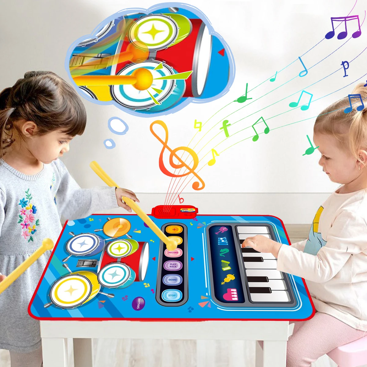 SoundSteps – Tappeto Musicale 2-in-1 con Pianoforte e Batteria