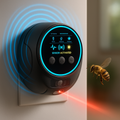 PulseGuard Dispositivo ultrasónico para alejar abejas y avispas, cobertura de 360 grados