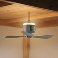 Ventilador de techo recargable definitivo para exteriores con capacidad de 12000 mAh e iluminación LED