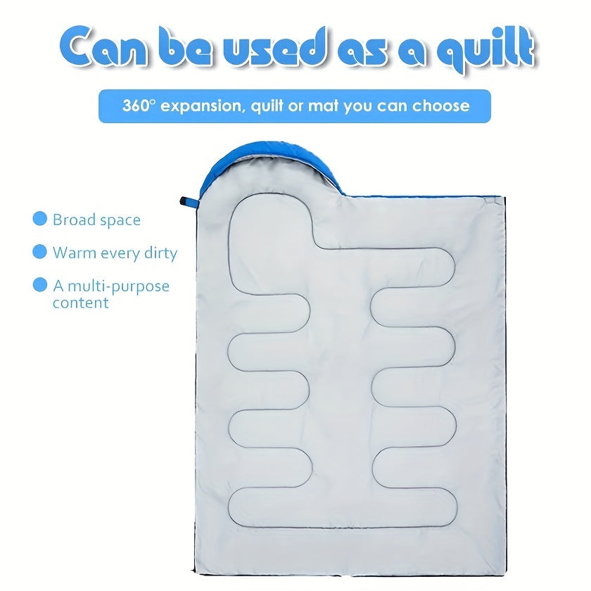 Sacco a pelo caldo con cappuccio – Perfetto per campeggio e avventure invernali