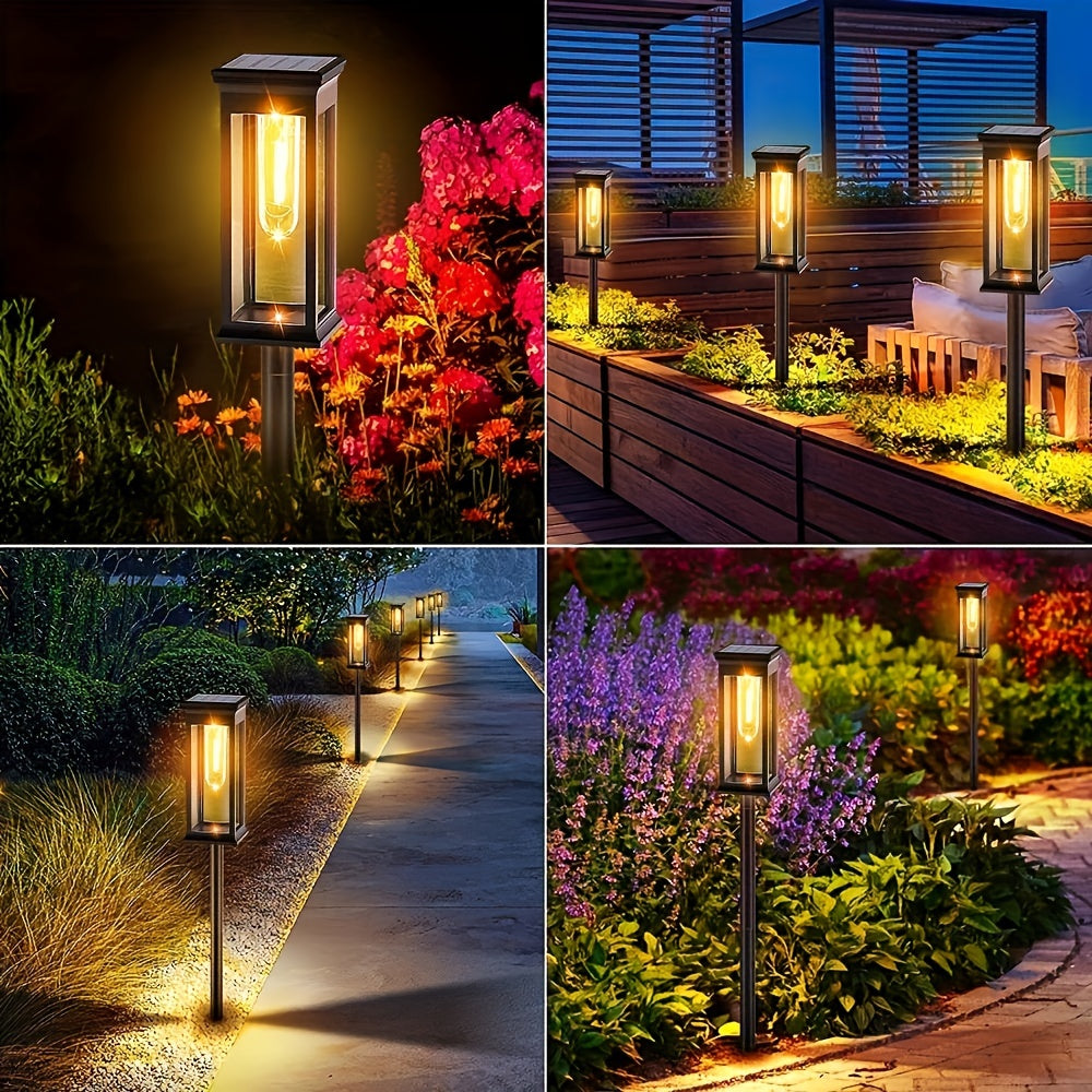 Set di 4 Luci Solari da Giardino – Resistenti e Luminosi per Giardini e Viali