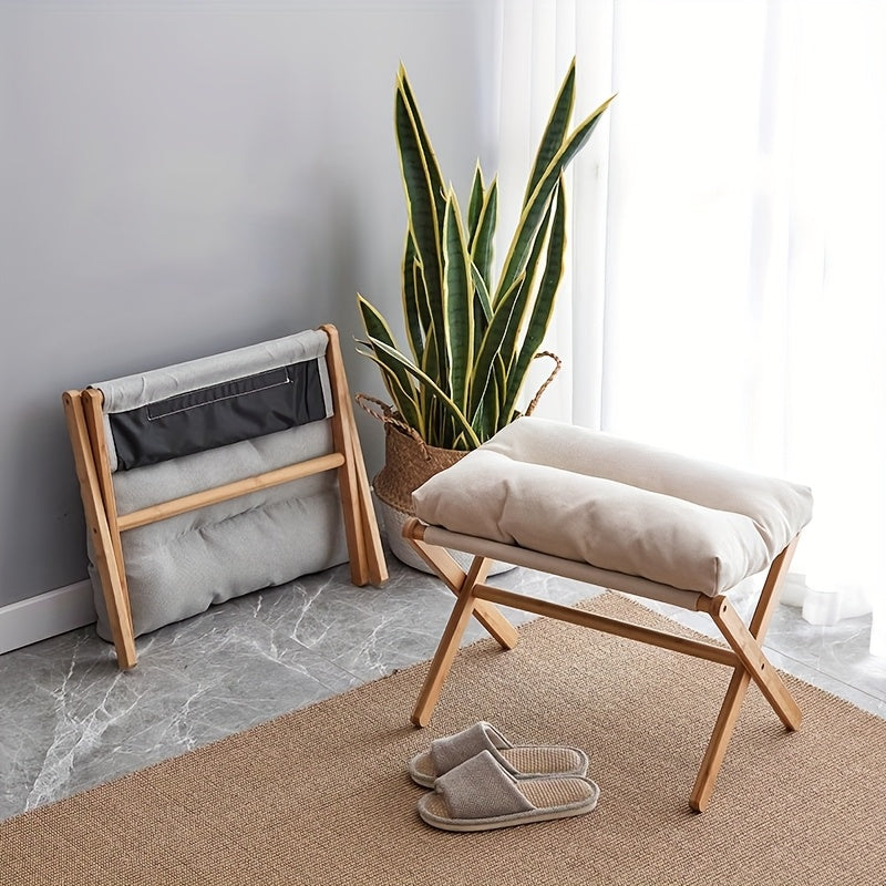 Poggiapiedi Pieghevole in Bambù Leggero – Confortevole e Pratico per Casa e Ufficio