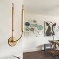 1/2 Traditional Wall Lamp in Black/Brass Metal for the Dining Room