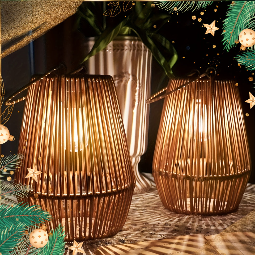 Lanterna Woven Solare – Illuminazione Elegante da Appendere per Giardino e Patio
