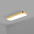 Plafonnier rectangulaire doré Style simple Métal LED Spot pour bureau