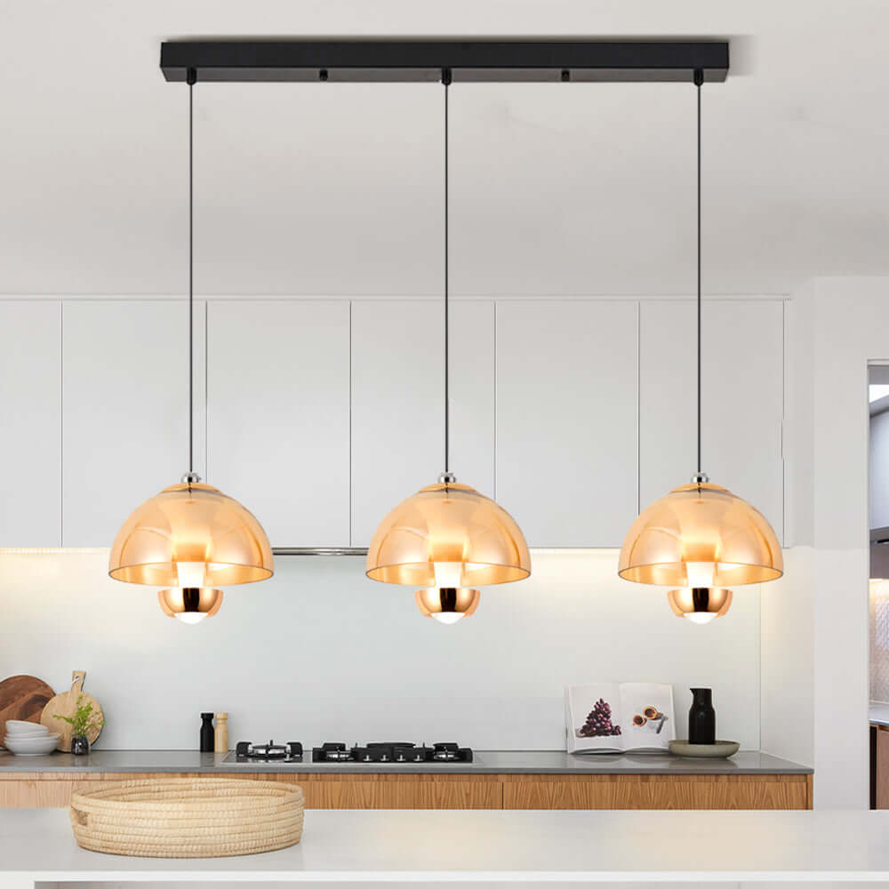 Lampada a sospensione LED moderna a 3 luci per cucina